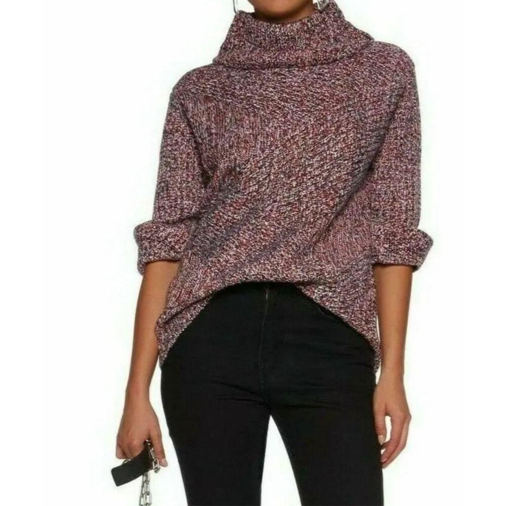 Rag & Bone Bry Merino Wool Blend Mock Turtleneck Small Women's Sweater EUC